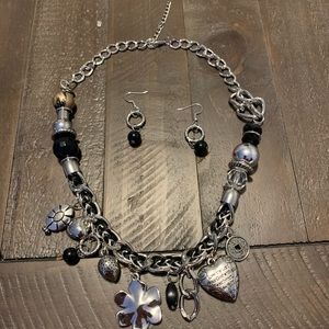 Necklace and earrings